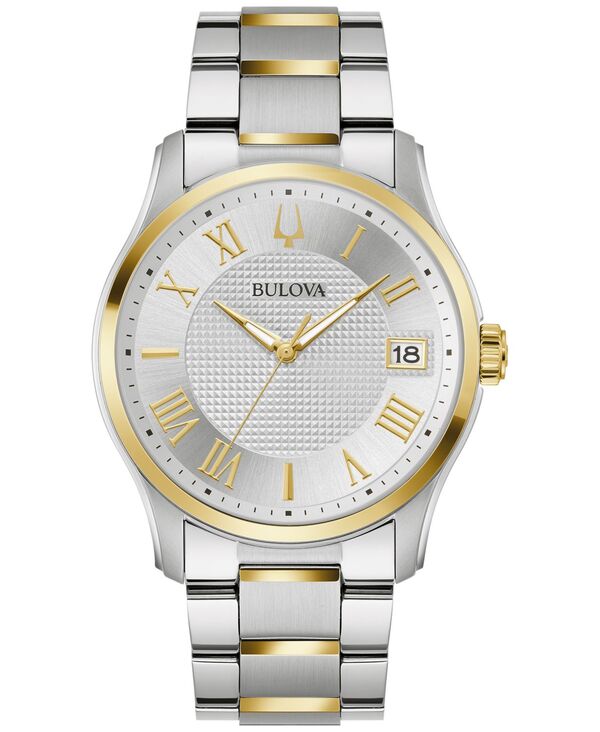 ブロバ メンズ 付属品 ウオッチ プルオーバー Bulova Men\u0027s Classic Wilton Two-Tone Stainless Steel Bracelet Watch 41粍 Two-tone