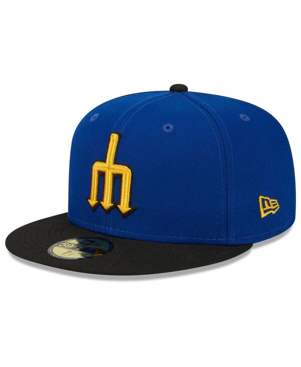 ニューエラ メンズ アクセサリー 帽子 New Era Men's Royal Black Seattle Mariners 2023 City Connect 59FIFTY Fitted Hat Royal Black ブラック
