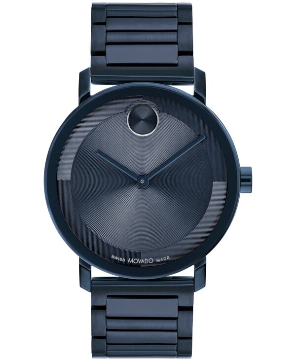 モバド メンズ 佩び物 ウォッチ プルオーバー Movado Men\u0027s Bold Evolution 2.0 Swiss Quartz Ionic Plated Blue Steel Watch 40粍 Blue 青色