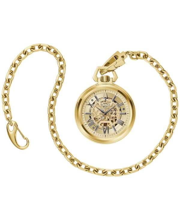 ブロバ メンズ 付属品 ウオッチ プルオーバー Bulova Men\u0027s Automatic Classic Sutton Gold-Tone Stainless Steel Chain Pocket Watch 50粍 Gold-tone ゴールド