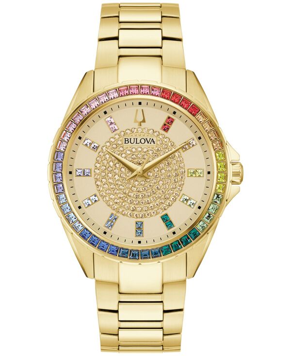 ブロバ メンズ アクセサリー 腕時計 Tシャツ Bulova Men's Classic Phantom Gold-Tone Stainless Steel Bracelet Watch 40mm Gold-tone ゴールド｜ReVida 店 56,880円