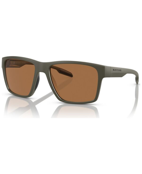 ネイティブアイウェア メンズ アクセサリー サングラス・アイウェア Native Eyewear Native Men's Breck Polarized Sunglasses Polar XD9041 Matte Olive オリーブ 13,831円