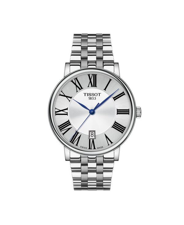ティソット メンズ 付属品 ウオッチ プルオーバー Tissot Men\u0027s Swiss Carson Premium Stainless Steel Bracelet Watch 40粍 Silver しろがね色