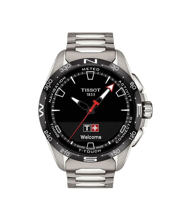ティソット メンズ 付属品 ウオッチ Tissot Men\u0027s Swiss T-Touch Connect Solar Titanium Bracelet Smart Watch 48粍 Silver しろがね色