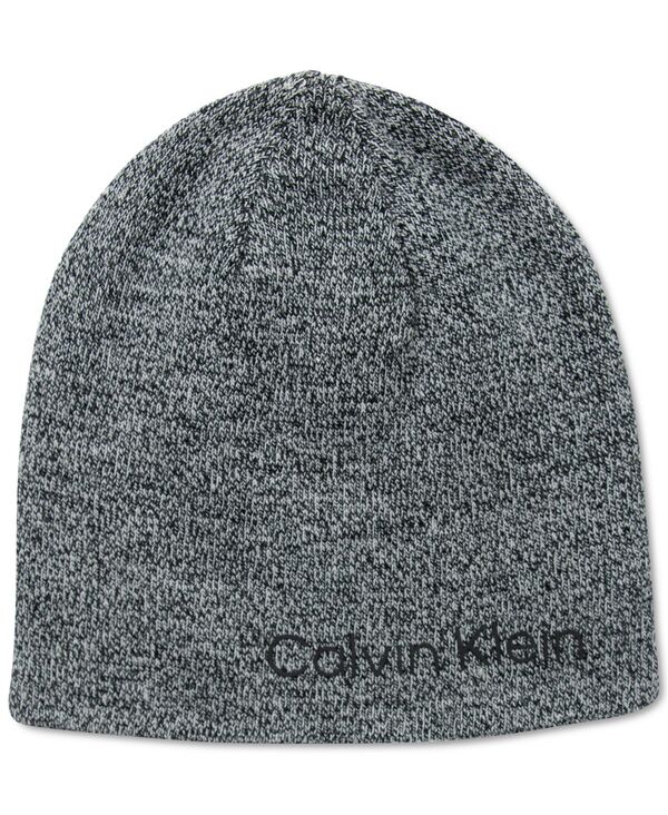 カルバンクライン メンズ アクセサリー 帽子 Calvin Klein Men's 2-In-1 Reversible Marled Beanie Black ブラック