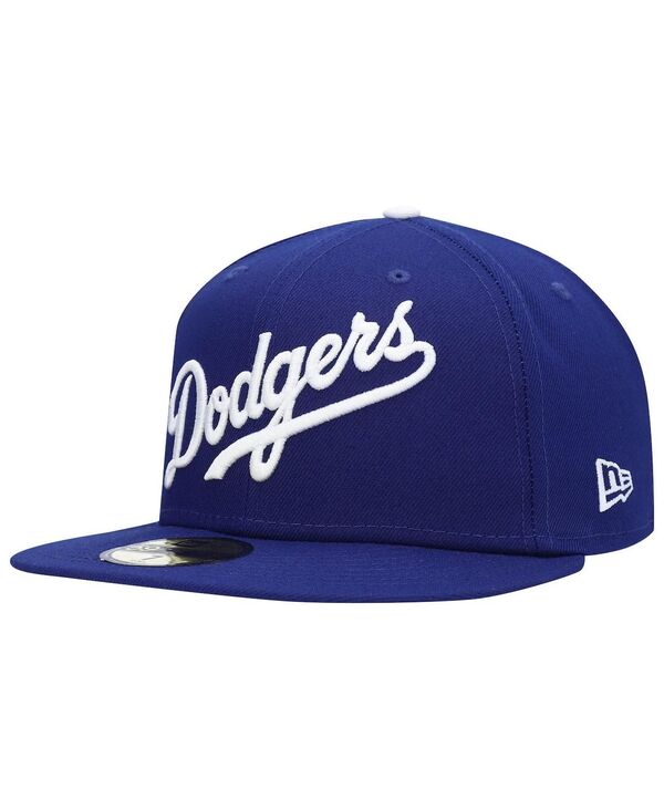 ニューエラ メンズ アクセサリー 帽子 ロゴ New Era Men's Royal Los Angeles Dodgers Logo White 59FIFTY Fitted Hat Royal ホワイト|ReVida 店