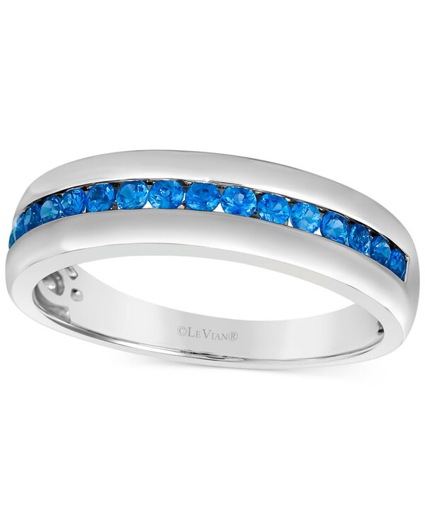 ル ヴァン メンズ アクセサリー リング Le Vian Men's Cornflower Sapphire Band (5/8 ct. t.w.) in 14k White Gold ホワイト｜ReVida 店