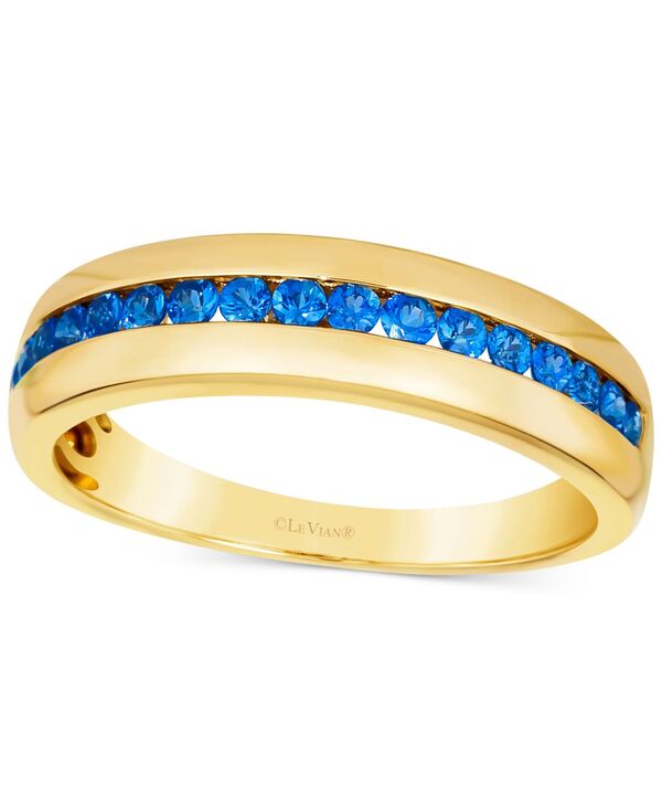 ル ヴァン メンズ アクセサリー リング Le Vian Men's Cornflower Sapphire Band (5/8 ct. t.w.) in 14k Yellow Gold イエロー|ReVida 店