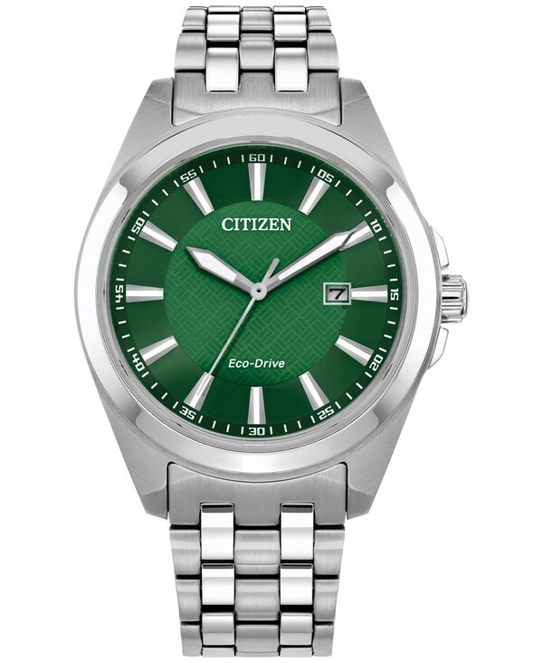 シチズン メンズ アクセサリー 腕時計 Tシャツ Citizen Eco-Drive Men's Peyten Stainless Steel Bracelet Watch 41mm Silver-tone シルバー