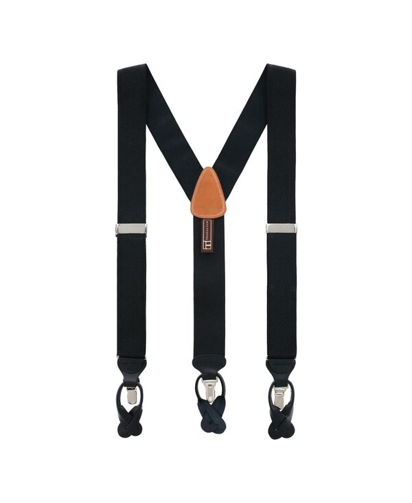 トラファルガー メンズ 付属品 胴締め TRAFALGAR Men\u0027s Classic Solid Color 38粍 Convertible Suspenders Black 黒いこと