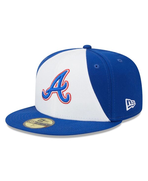 ニューエラ メンズ アクセサリー 帽子 New Era Men's White and Royal Atlanta Braves 2023 City Connect 59FIFTY Fitted Hat White Royal ホワイト