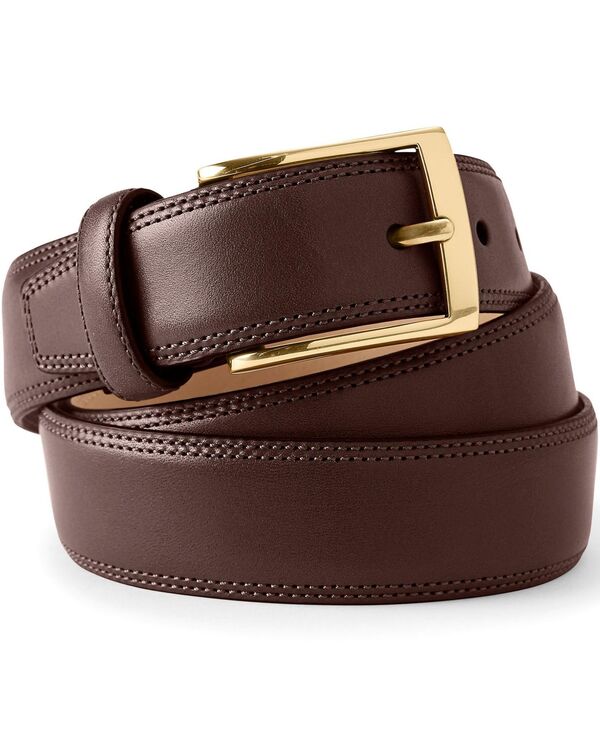 ランズエンド メンズ アクセサリー ベルト トール レザー Lands' End Big & Tall Glove Leather Belt Brown ブラウン