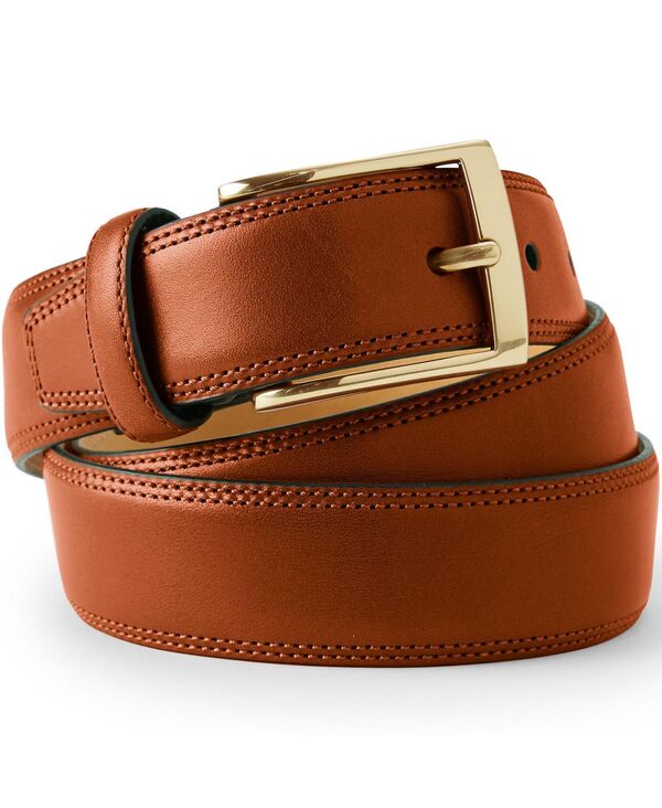 ランズエンド メンズ アクセサリー ベルト トール レザー Lands' End Big & Tall Glove Leather Belt Dark english tan タン