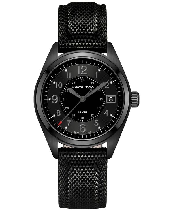 ハミルトン メンズ アクセサリー 腕時計 Hamilton Men's Swiss Khaki Field Black Rubber Strap Watch 40mm H68401735 Black ブラック 97,240円