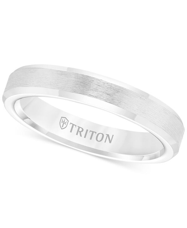 トリトン メンズ アクセサリー リング Triton Men's White Tungsten Carbide Ring Wedding Band (3mm) Tungsten ホワイト
