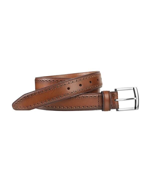ジョンストンアンドマーフィー メンズ 付属品 胴締め Johnston \u0026 Murphy Men\u0027s Perfed-Edge Belt Tan タン