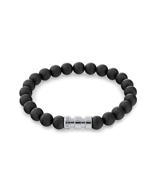 カルバンクライン メンズ アクセサリー ブレスレット・バングル・アンクレット Calvin Klein Men Gray Matte Onyx Bracelet Black ブラック