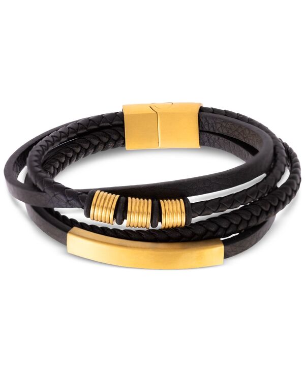 シモン アイ スミス メンズ アクセサリー ブレスレット・バングル・アンクレット Tシャツ LEGACY for MEN by Simone I. Smith Men Multirow Black Fiber Bracelet-Tone Ion-Plated Stainless Steel Black ブラック