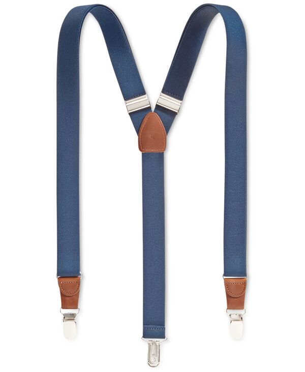 クラブルーム メンズ アクセサリー ベルト Club Room Men's Solid Suspenders Navy ネイビー