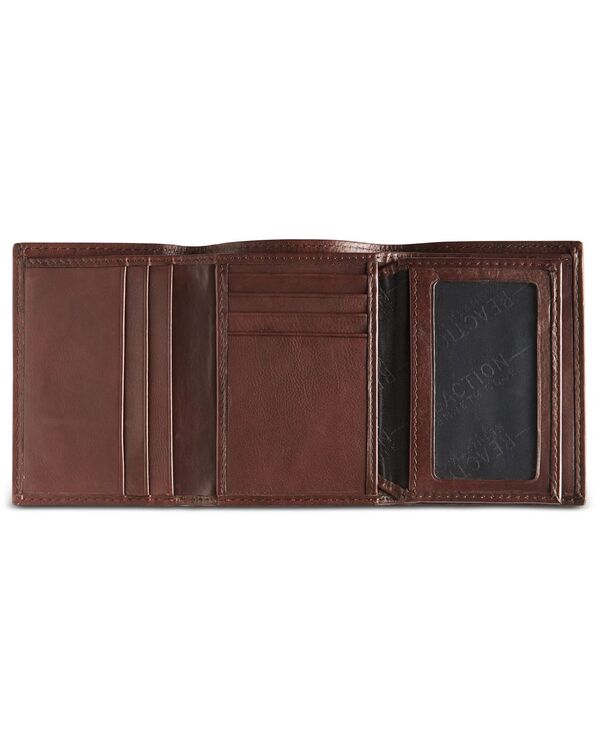ケネスコール メンズ アクセサリー 財布 キャップ レザー Kenneth Cole Reaction Men's Leather RFID Extra-Capacity Trifold Brown ブラウン