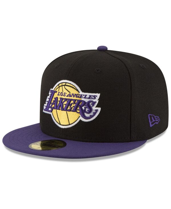 ニューエラ メンズ アクセサリー 帽子 キャップ New Era Los Angeles Lakers Basic 2 Tone 59FIFTY Fitted Cap Black/Purple ブラック