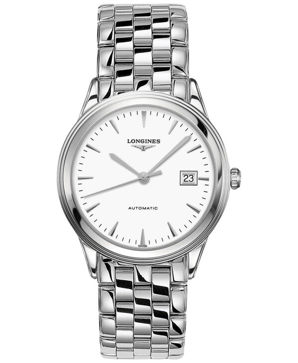 ロンジン メンズ アクセサリー 腕時計 Tシャツ Longines Men's Swiss Automatic Flagship Stainless Steel Bracelet Watch 38mm No Color|ReVida 店