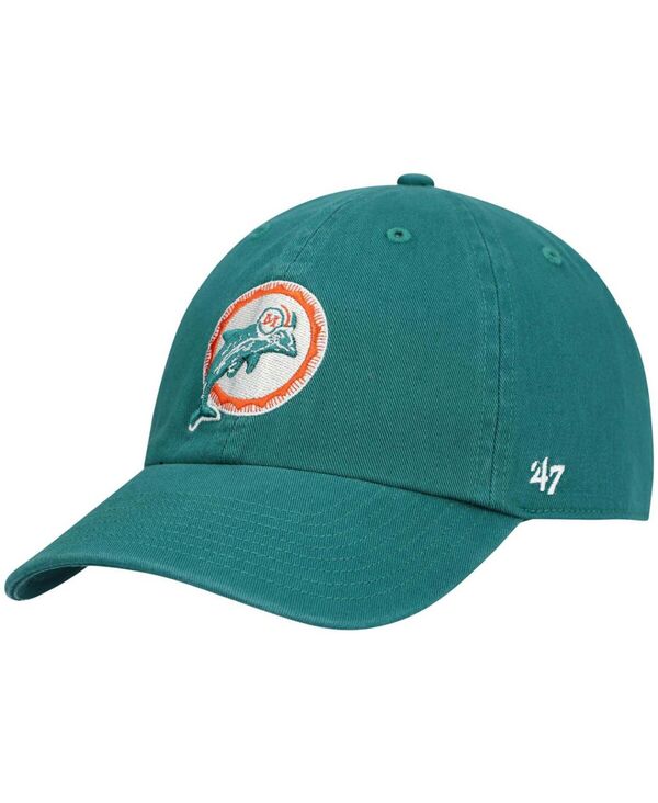 47 ブランド メンズ アクセサリー 帽子 '47 Brand Men's Teal Miami Dolphins Clean Up Legacy Adjustable Hat Teal ティール