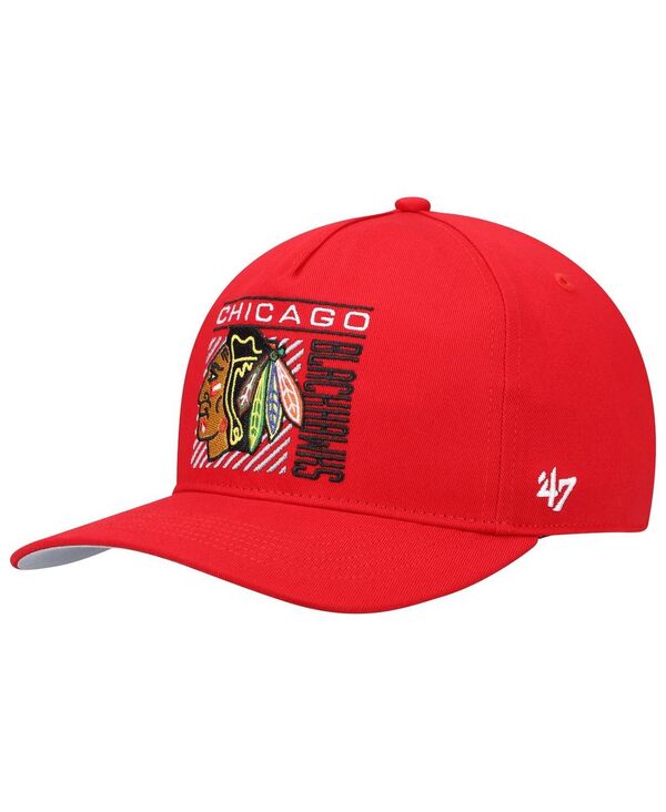 47 ブランド メンズ アクセサリー 帽子 '47 Brand Men's '47 Red Chicago Blackhawks Reflex Hitch Snapback Hat Red レッド
