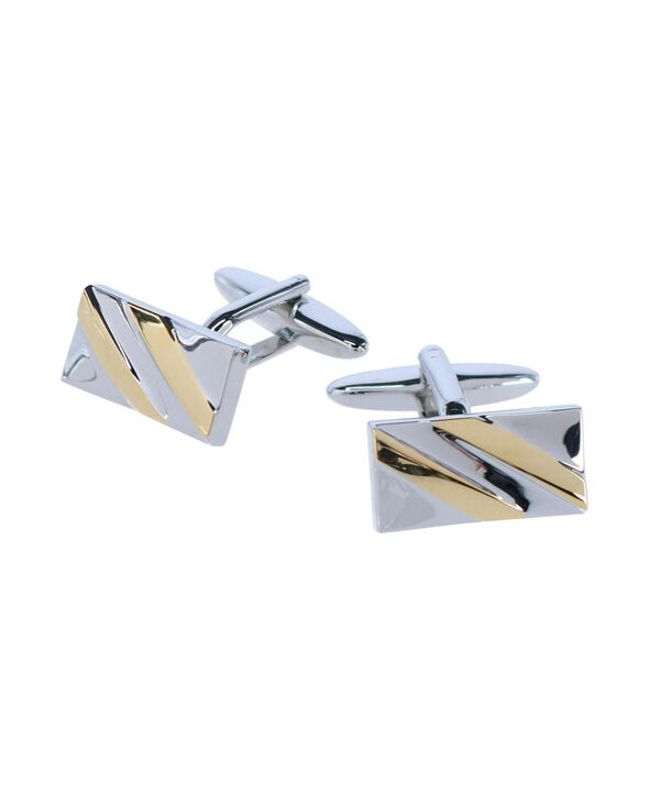 トラファルガー メンズ アクセサリー カフスボタン TRAFALGAR Rhodium and Gold Detailed Cufflinks Silver and gold ゴールド｜ReVida 店