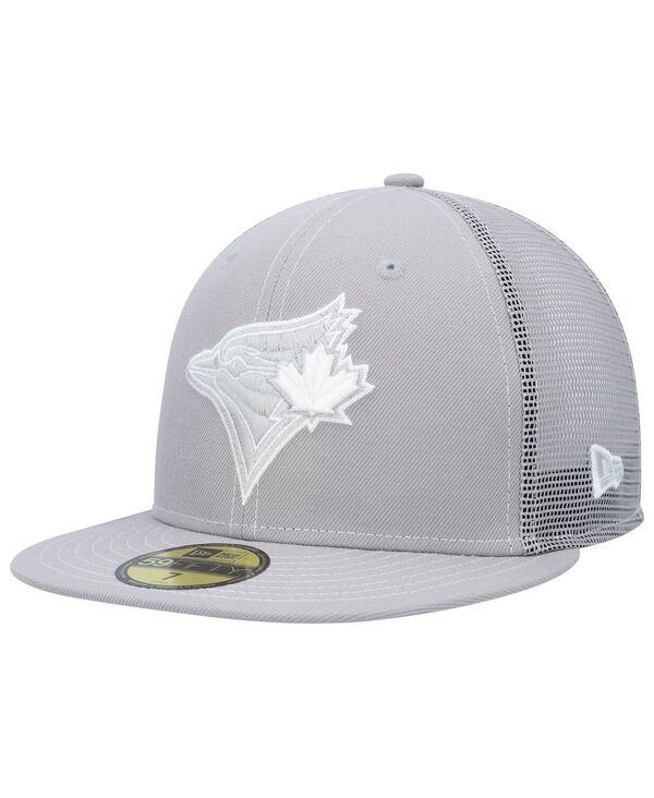 ニューエラ メンズ アクセサリー 帽子 New Era Men's Gray Toronto Blue Jays 2023 On-Field Batting Practice 59FIFTY Fitted Hat Gray グレー