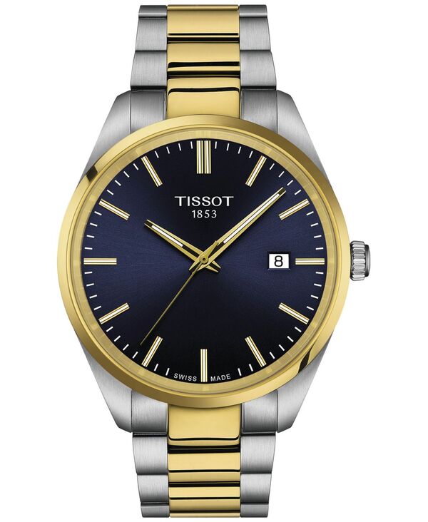 ティソット メンズ 付属品 ウオッチ プルオーバー Tissot Men\u0027s Swiss PR 100 Two-Tone Stainless Steel Bracelet Watch 40粍 Blue 青み