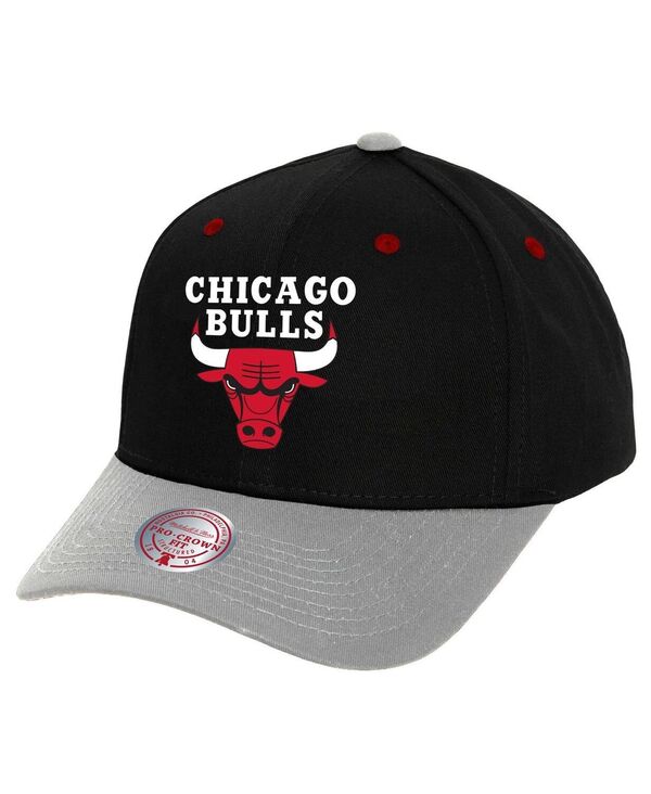 ミッチェル&ネス メンズ アクセサリー 帽子 Mitchell & Ness Men's Black Gray Chicago Bulls Pro Crown Adjustable Hat Black Gray ブラック
