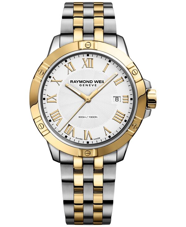 レイモンド ウィル メンズ アクセサリー 腕時計 Tシャツ Raymond Weil Men's Swiss Tango Two-Tone PVD Stainless Steel Bracelet Watch 41mm 8160-STP-00308 Two-Tone