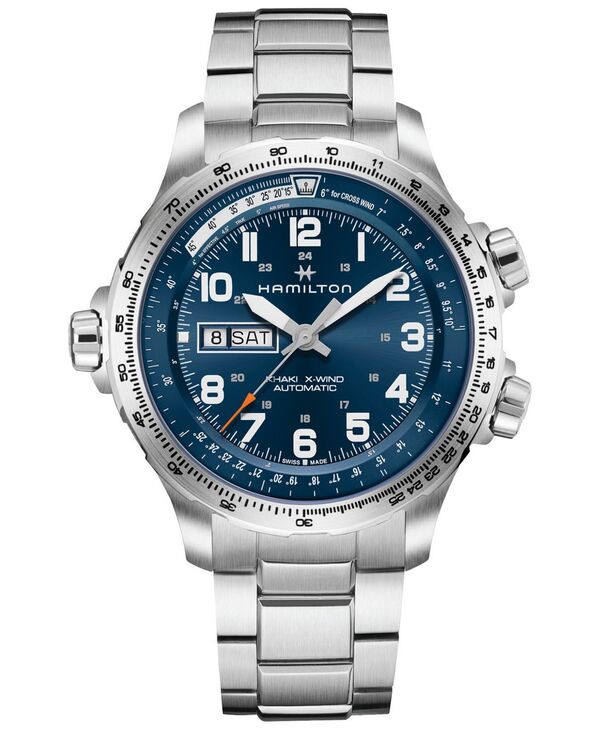 ハミルトン メンズ 付属品 ウオッチ プルオーバー Hamilton Men\u0027s Swiss Khaki X-Wind Aviation Stainless Steel Bracelet Watch 45粍 Stainless Steel カーキ
