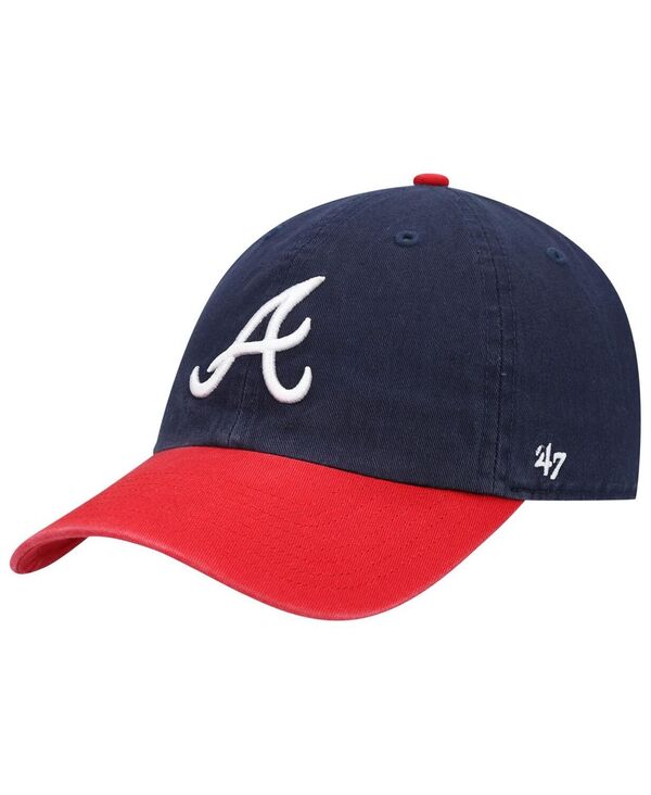 47 ブランド メンズ アクセサリー 帽子 '47 Brand Men's Navy Atlanta Braves Clean Up Adjustable Hat Navy ネイビー