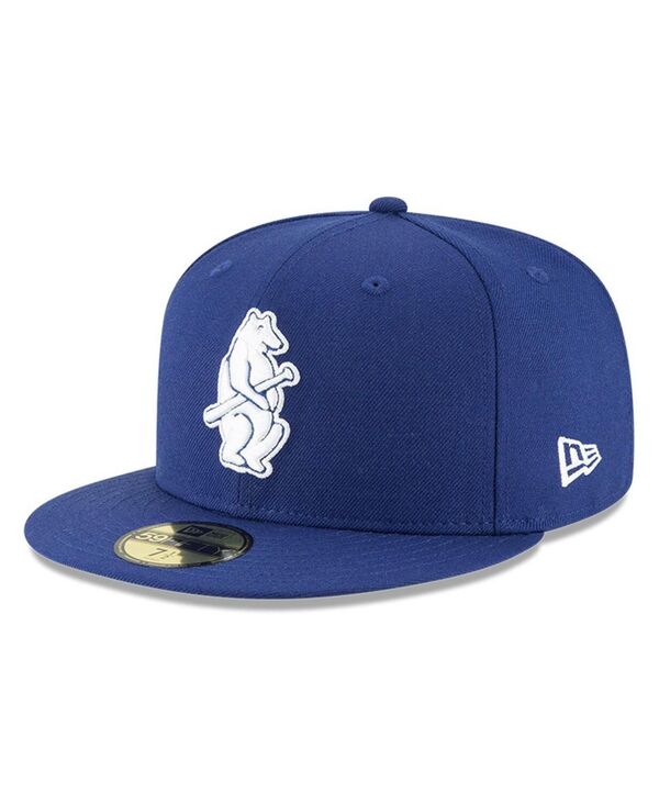 ニューエラ メンズ アクセサリー 帽子 ウール New Era Men's Royal Chicago Cubs Cooperstown Collection Wool 59FIFTY Fitted Hat Royal｜ReVida 店