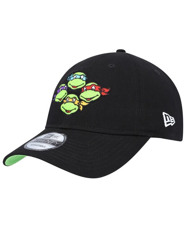 ニューエラ メンズ アクセサリー 帽子 Tシャツ New Era Men's Black Teenage Mutant Ninja Turtles The Group Trucker 9FIFTY Snapback Hat Black ブラック