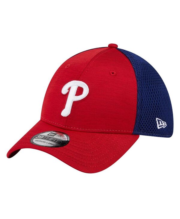 ニューエラ メンズ アクセサリー 帽子 New Era Men's Red Philadelphia Phillies Neo 39THIRTY Flex Hat Red レッド｜ReVida 店