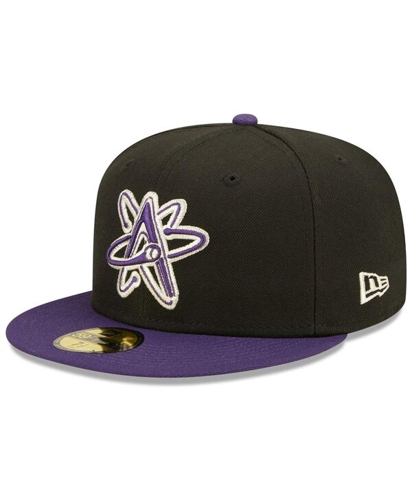 ニューエラ メンズ アクセサリー 帽子 ロゴ New Era Men's Black Albuquerque Isotopes Alternate Logo 2 Authentic Collection 59FIFTY Fitted Hat Black ブラック