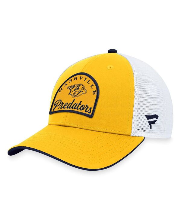 ファナティクス メンズ アクセサリー 帽子 Fanatics Men's Gold White Nashville Predators Fundamental Adjustable Hat Gold White ホワイト