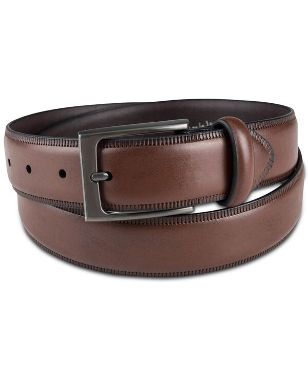 アルファニ メンズ アクセサリー ベルト Alfani Men's Embossed Edge Belt Cognac｜ReVida 店