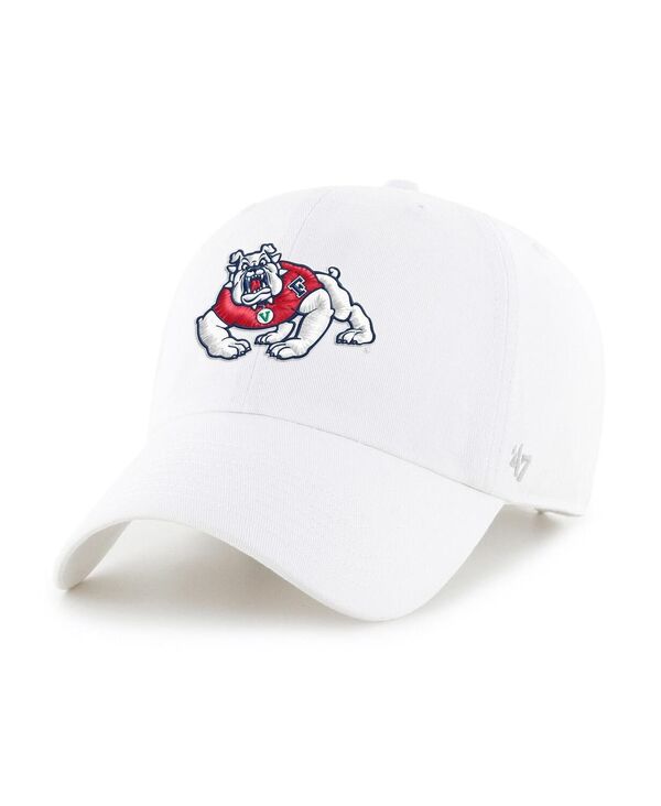 47 ブランド メンズ アクセサリー 帽子 '47 Brand Men's White Fresno State Bulldogs Clean Up Adjustable Hat White ホワイト