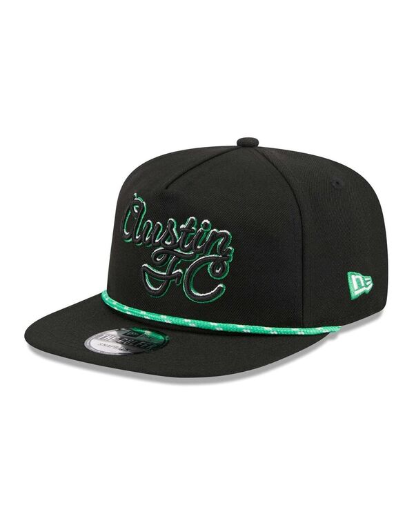 ニューエラ メンズ アクセサリー 帽子 New Era Men's Black Austin FC Script Golfer Adjustable Hat Black ブラック 8,954円