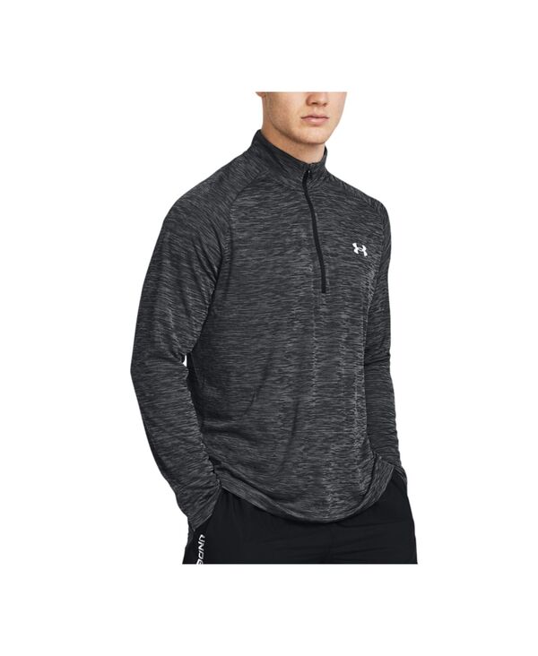 アンダーアーマー メンズ アウター パーカー・スウェット スウェット シャツ Under Armour Men UA Tech Space-Dyed 1/2-Zip Performance Sweatshirt Black / Wht ブラック
