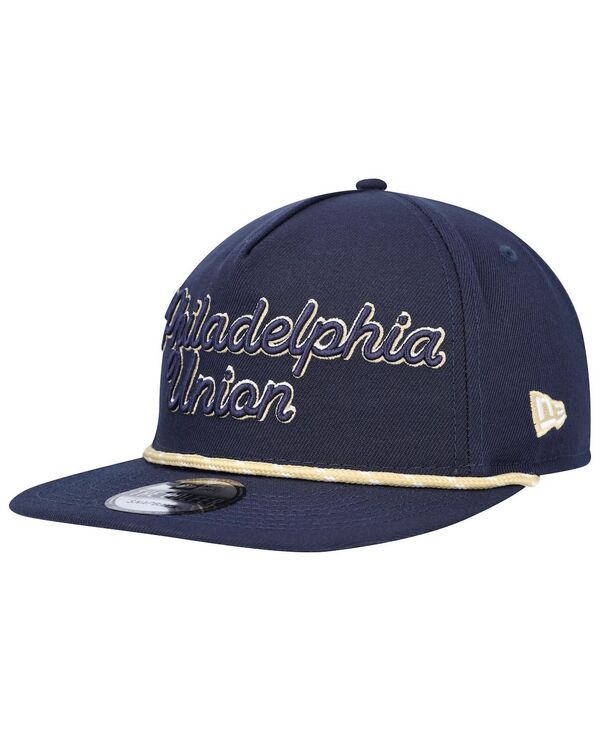 ニューエラ メンズ アクセサリー 帽子 New Era Men's Navy Philadelphia Union Script Golfer Adjustable Hat Navy ネイビー|ReVida 店