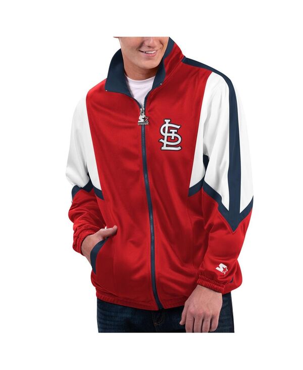 スターター メンズ アウター ジャケット・ブルゾン ジャケット Starter Men Red St. Louis Cardinals Lead Runner Full-Zip Jacket Red レッド