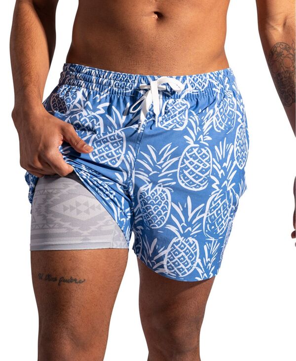 チャビーズ メンズ 水着 ハーフパンツ・ショーツ Chubbies Men's The Thigh-Naples Quick-Dry 5-1/2 Swim Trunks with Boxer Brief Liner Medium Blue ブルー 17,736円
