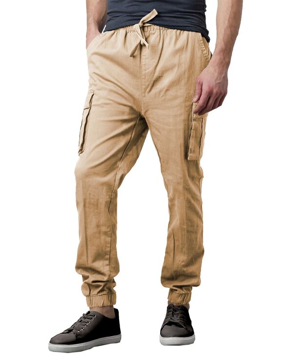 ギャラクシーバイハルビック メンズ ボトムス カジュアルパンツ スリムフィット パンツ Galaxy By Harvic Men's Slim Fit Stretch Cargo Jogger Pants Khaki カーキ