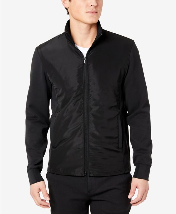 ケネスコール メンズ アウター ジャケット・ブルゾン モックネック ジャケット Kenneth Cole Men's Active Mock Neck Jacket Black ブラック
