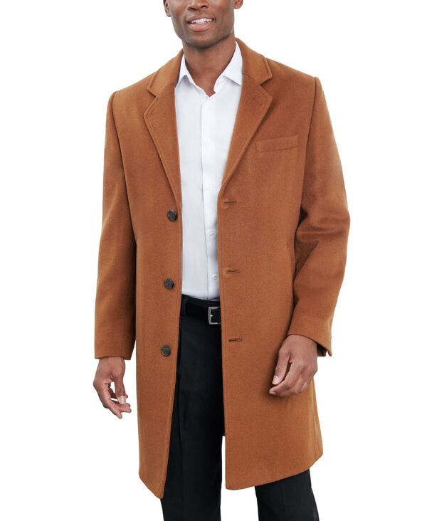 ロンドンフォグ メンズ アウター ジャケット・ブルゾン ウール コート London Fog Men Signature Wool-Blend Overcoat Brown ブラウン｜ReVida 店
